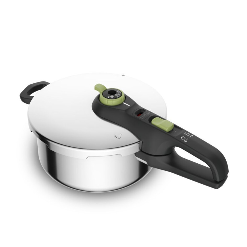 Olla rapida Tefal P2580400, 4L, Verde, Secure T