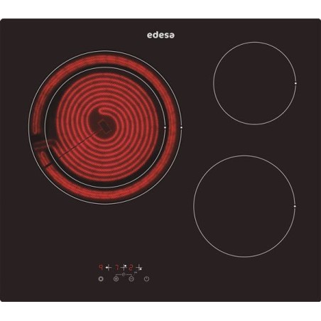 Vitroceramica Edesa EVT6328RA, 3 zonas, borde red