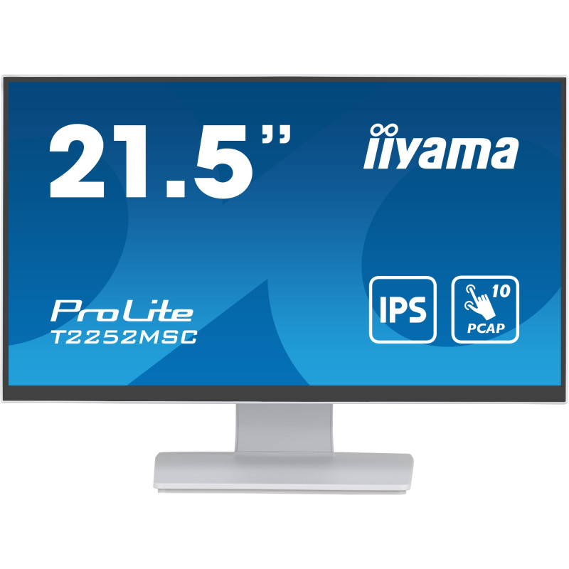 ProLite T2252MSC-W2 pantalla para PC 54,6 cm (21.5) 1920 x 1080 Pixeles Full HD LCD Pantalla táctil Mesa Blanco