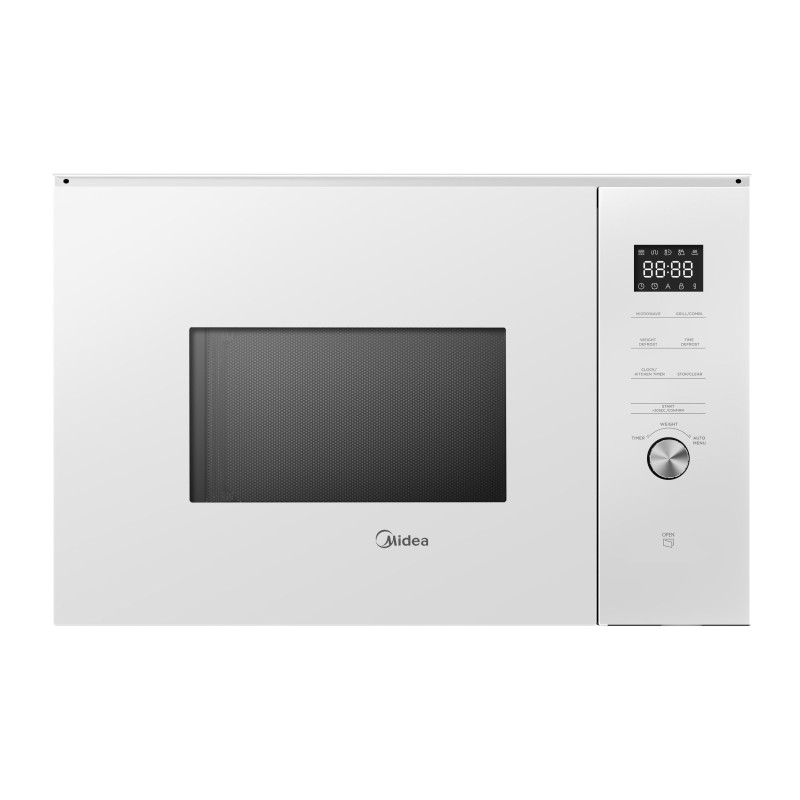 Microondas Midea MBMTG925EWH, 900W, 25L , Integr., Microondas Midea MBMTG925EWH, 900W, 25L , Integr.,