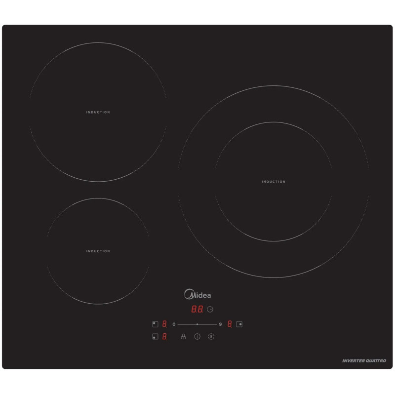 Inducción Midea MIH740T278K0, 3 Zonas, 60cm, Negro Inducción Midea MIH740T278K0, 3 Zonas, 60cm, Negro