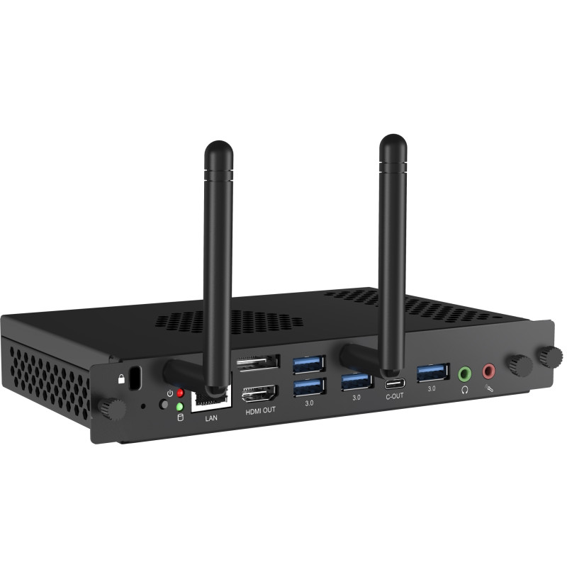 OPC51204BC-1 PCs/estación de trabajo Intel® Core i5 i5-12450H 8 GB DDR4-SDRAM 256 GB SSD Windows 11 IoT Enterprise Mini PC Negro