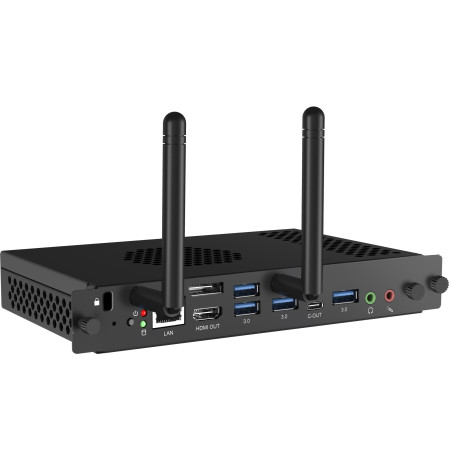OPC51204BC-1 PCs/estación de trabajo Intel® Core i5 i5-12450H 8 GB DDR4-SDRAM 256 GB SSD Windows 11 IoT Enterprise Mini PC Negro
