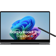 Galaxy Book5 360 Intel Core Ultra 5 226V Híbrido (2-en-1) 39,6 cm (15.6) Pantalla táctil Full HD 16 GB LPDDR5x-SDRAM 512 GB SSD Wi-Fi 7 (802.11be) Windows 11 Pro Gris