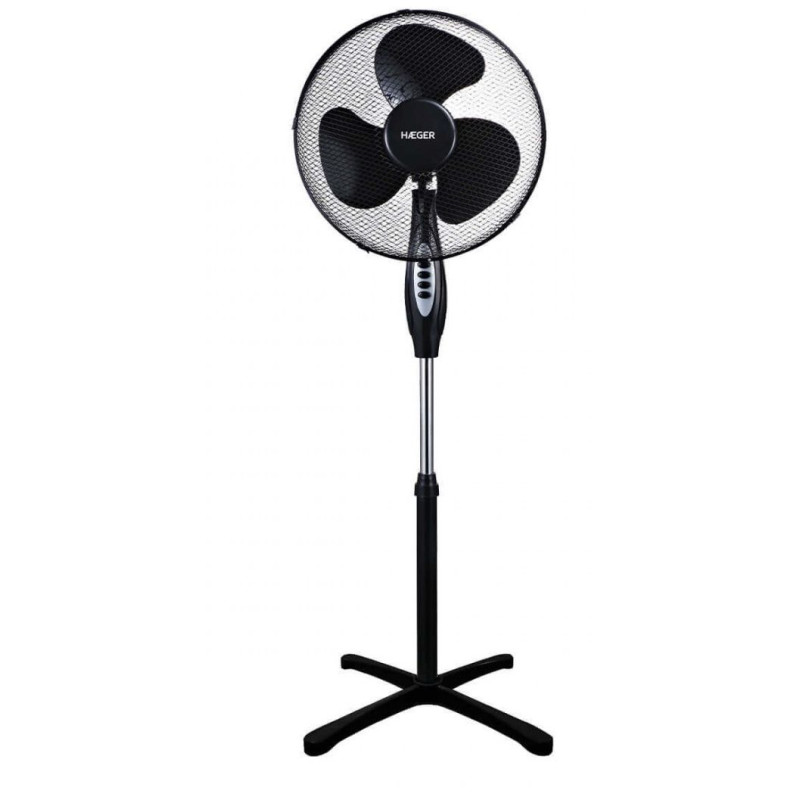 Ventilador pie Haeger SF16B012A, 40cm, cross black