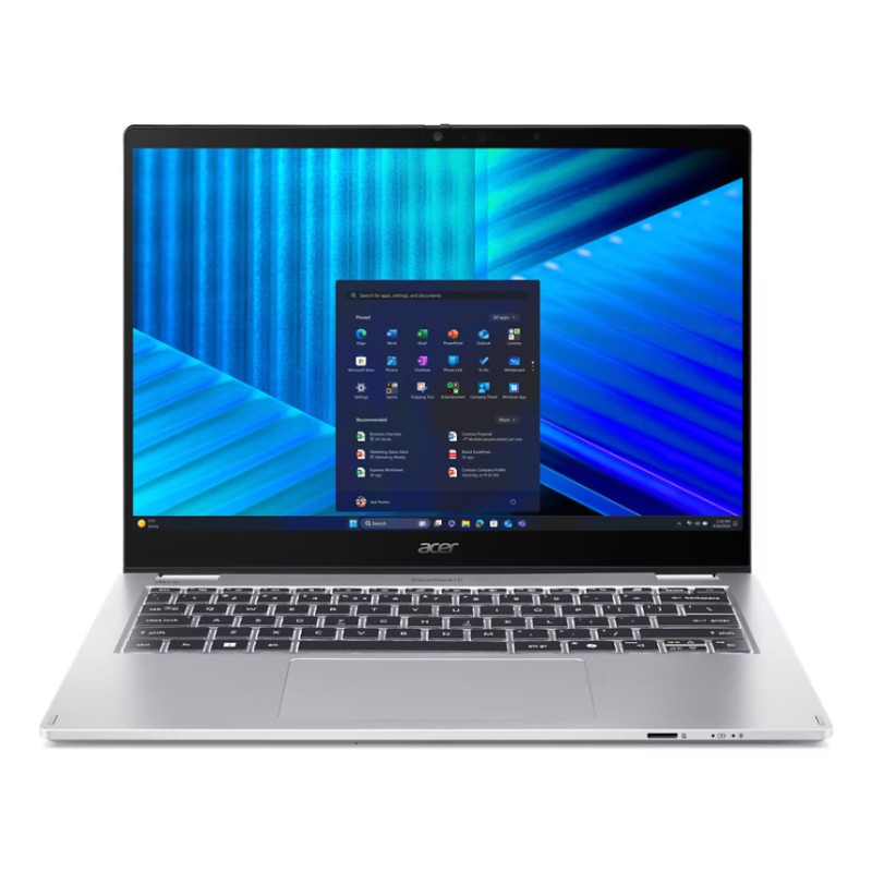 TravelMate TMP414RN-55-TCO-71N2 Intel Core Ultra 7 255U Portátil 35,6 cm (14) Pantalla táctil 3K 16 GB DDR5-SDRAM 512 GB SSD Wi-Fi 7 (802.11be) Windows 11 Pro Azul