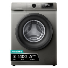 Lavadora Hisense WF1Q8041BT, 8kg, 1400rpm, A, Gris