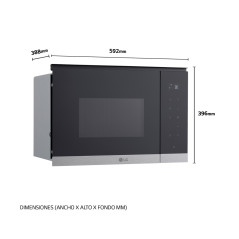 Microondas LG MG7Z2593D, 25L, Integr., 900w