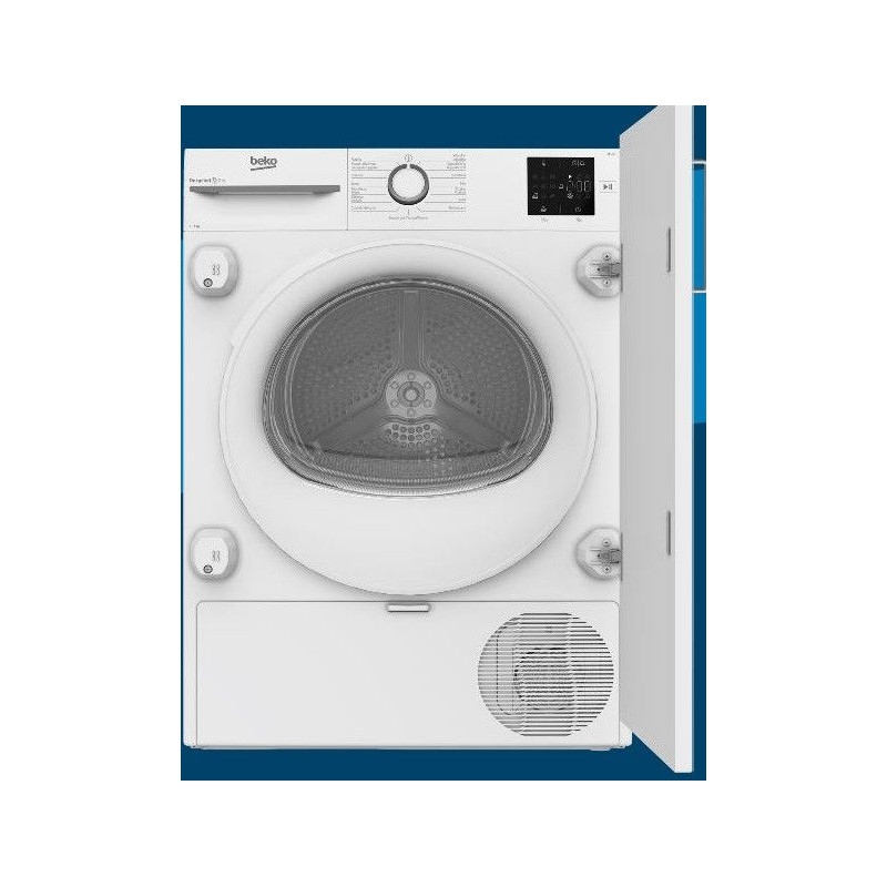 Secadora Beko BM3T3723BWB, 7kg, E, Integr, Heat Pu