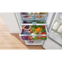 Combi Bosch KGN36VIED, E, 186x60x66, Puertas Acero