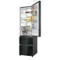 Combi Haier HTW7620DNGB 205x60, D, Cristal Negro