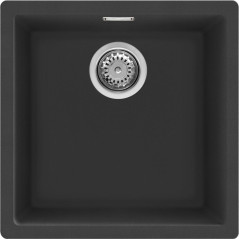 Fregadero Smeg VZP45N, 1C, 40x40x21.5, Gr Negro