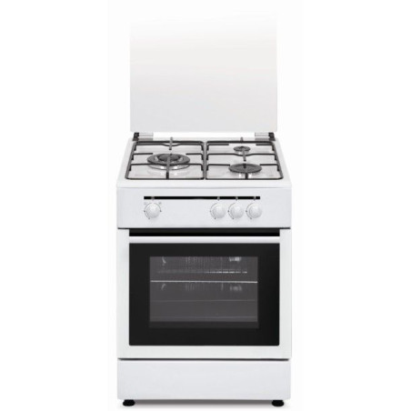 Cocina Vitrokitchen CB5530BB, blanco, 3 fuegos, Ga