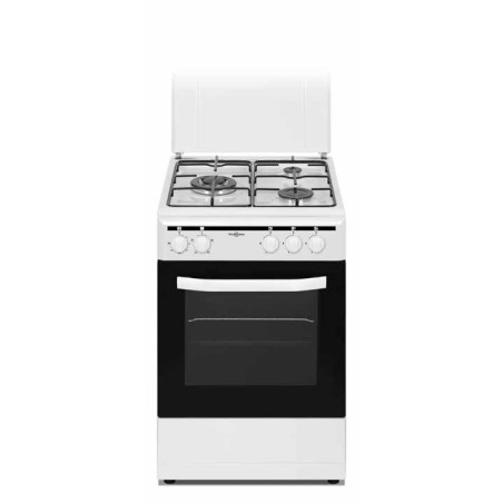 Cocina Vitrokitchen CB5535BBE, blanco, 3 fuegos, B