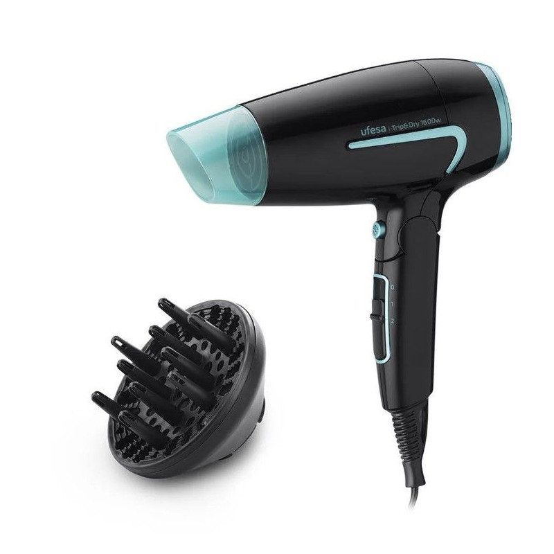 Secador Pelo Ufesa TRIP&DRY, 1600w, DC, Plegable
