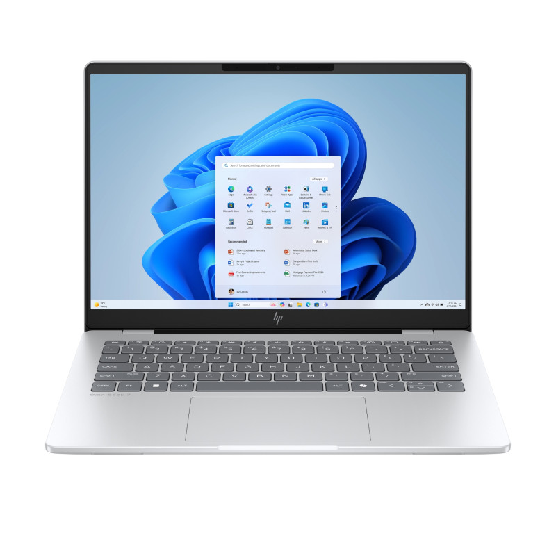OmniBook 7 AI 14-fr0011ns Intel Core Ultra 5 225U Portátil 35,6 cm (14) 2K 16 GB LPDDR5-SDRAM 1 TB SSD Wi-Fi 7 (802.11be) Windows 11 Home AI PC Plata