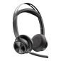 Auriculares Poly Voyager Focus 2 USB-C-C con certificación Microsoft Teams + adaptador USB-C/A + base de carga