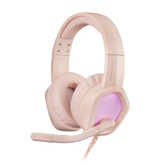 MH320P Rosa, Auriculares Neodimio RGB Flow, Micrófono y Caja de Control