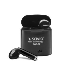 TWS-02 auricular y casco Auriculares Inalámbrico Dentro de oído Llamadas/Música Bluetooth Negro