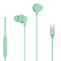 UP1600TYPECGN auricular y casco Auriculares Alámbrico Dentro de oído Llamadas/Música USB Tipo C Verde