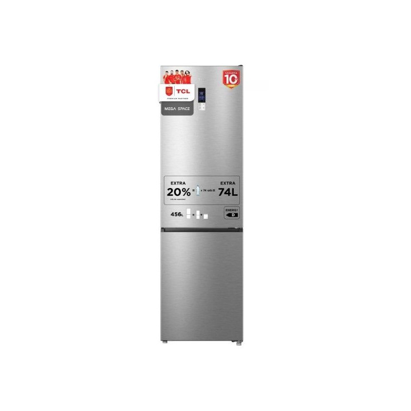 Combi TCL RP456BIE1EU, 201x60cm, E, Inox, MultiAir