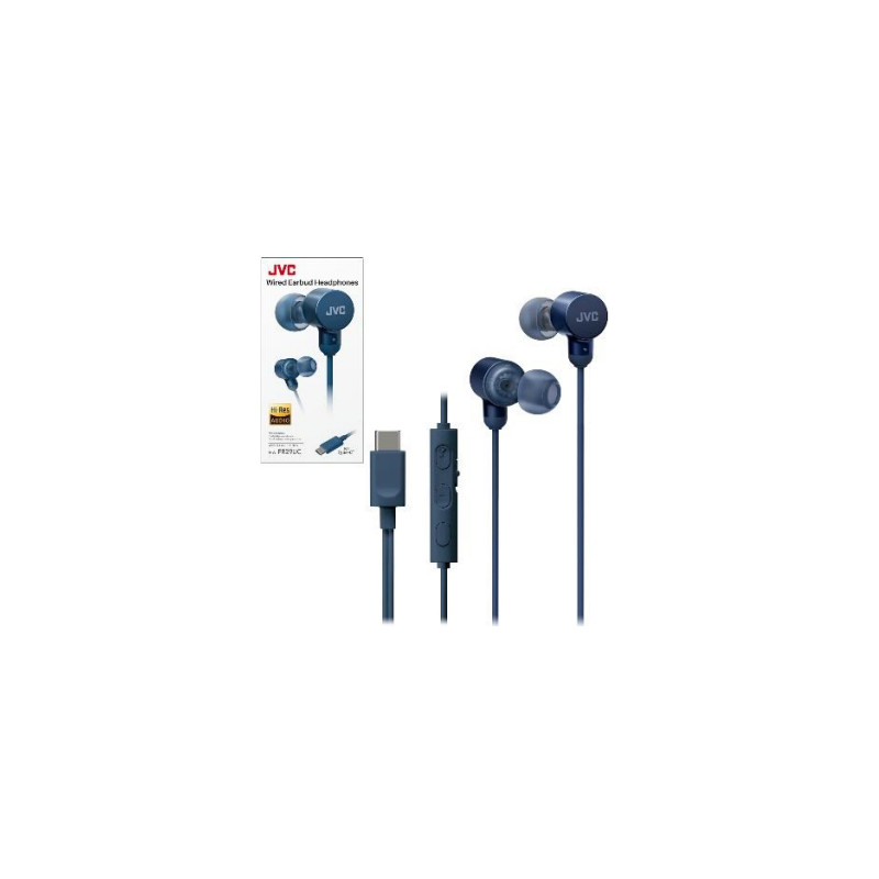 HAFR29UCA auricular y casco Auriculares Alámbrico Dentro de oído Llamadas/Música USB Tipo C Azul