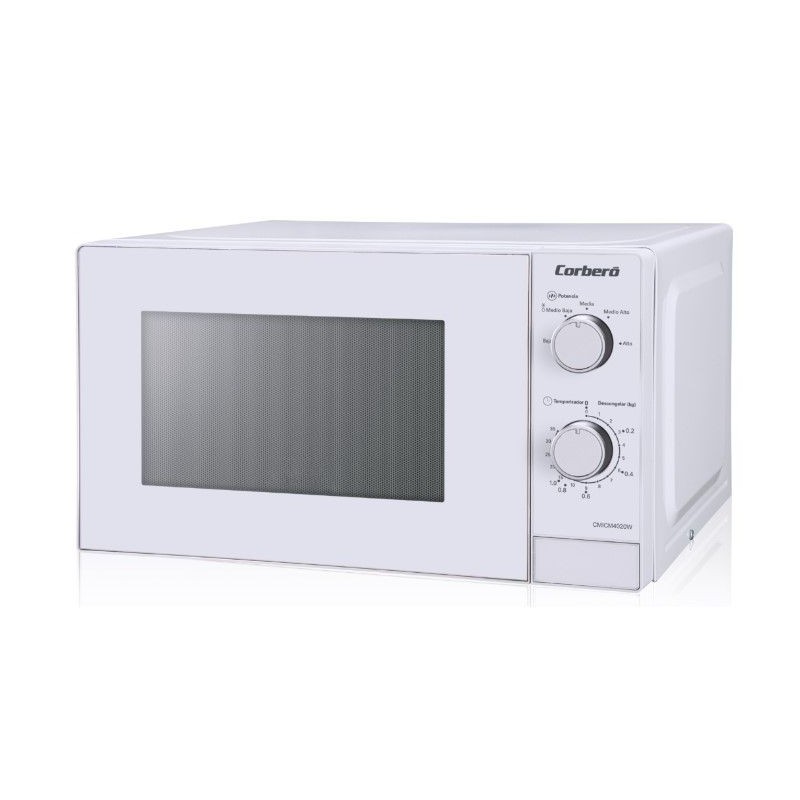 Microondas Corbero CMICM4020W, 20L, Blanco, Contro Microondas Corbero CMICM4020W, 20L, Blanco, Contro