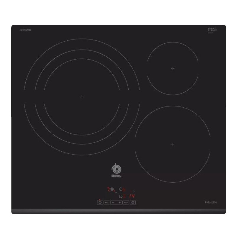 Induccion Balay 3EB967FR, 3zonas, XXL 32cm, 7,4kW,